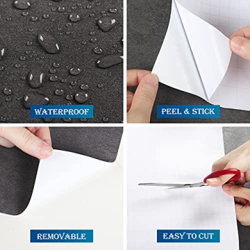 Fun Stick Charcoal Concrete Wallpaper for Modern Decor