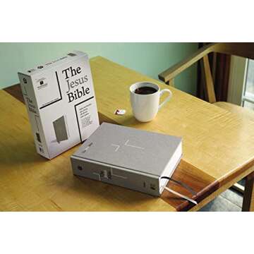 The Jesus Bible, NIV Edition, Cloth over Board, Gray Linen, Comfort Print