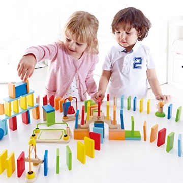 Award-Winning Hape Dynamo Wooden Domino Set for Kids