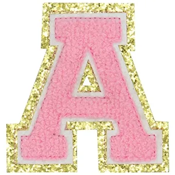 Pink Alphabet Letter Patches - DIY Fashion Accessories