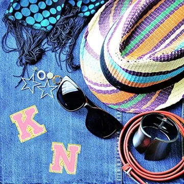 Pink Alphabet Letter Patches - DIY Fashion Accessories