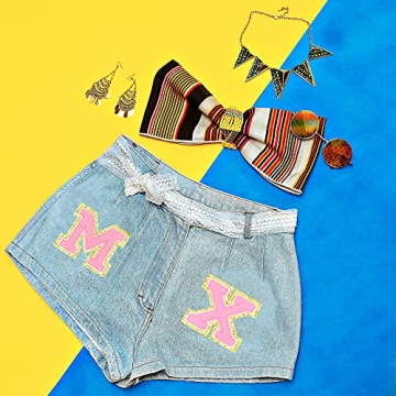 Pink Alphabet Letter Patches - DIY Fashion Accessories