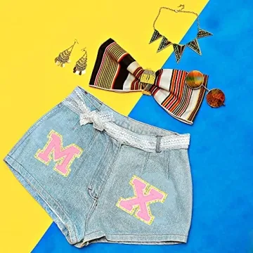 Pink Alphabet Letter Patches - DIY Fashion Accessories