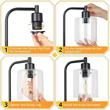 MAXvolador Industrial Table Lamps with USB Ports