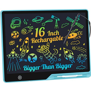 LCD Writing Tablet,16 Inch Colorful Screen Rechargeable Doodle Board Toddler Educational Toys for 3 ...