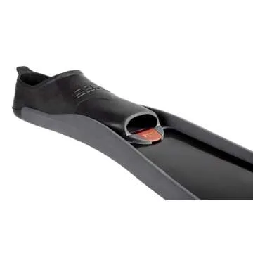 seac Motus, Pinne Lunghe per Immersioni, Apnea e Pesca Subacquea Ricreativa e da Gara Unisex Adulto, Nero, 43/44 EU