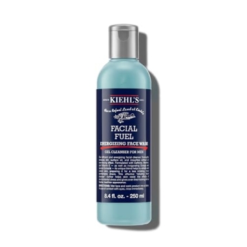 Kiehl's Facial Fuel Face Wash, Refreshing + Invigorating Men's Gel Cleanser, with Caffeine, Vitamin ...