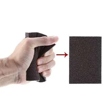 Sanding Sponge, Sanding Blocks, Washable and Reusable Sand Sponge Kit, 8 Pieces (Medium Grade)