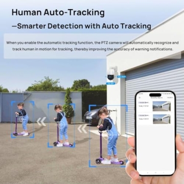 VIKVIZ 4K 8MP PTZ IP Camera with Night Vision and Auto Tracking