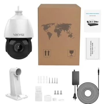 VIKVIZ 4K 8MP PTZ IP Camera with Night Vision and Auto Tracking