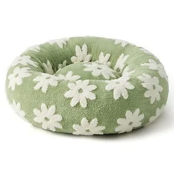 Lesure Donut Small Dog Bed Cozy Round Cat Bed