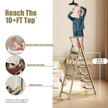 Lightweight SOLADDER 6 Step Ladder for Home and Office