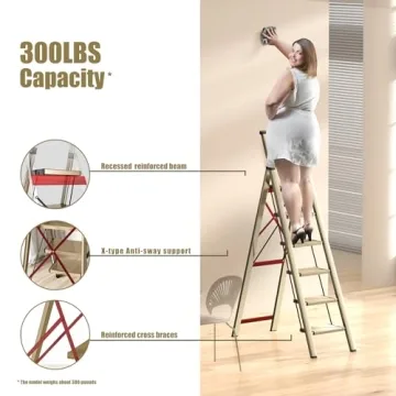 Lightweight SOLADDER 6 Step Ladder for Home and Office