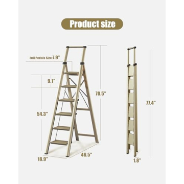 Lightweight SOLADDER 6 Step Ladder for Home and Office