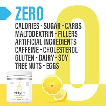 Hi-Lyte Lemonade Electrolyte Powder, Daily Hydration Supplement Drink Mix, 90 Servings | Sugar-Free, 0 Calories, 0 Carbs | No Maltodextrin. Gluten-Free | Supports Keto | Light Refreshing Flavor