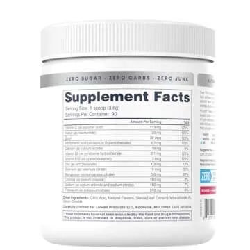 Hi-Lyte Lemonade Electrolyte Powder, Daily Hydration Supplement Drink Mix, 90 Servings | Sugar-Free, 0 Calories, 0 Carbs | No Maltodextrin. Gluten-Free | Supports Keto | Light Refreshing Flavor