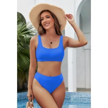 Pink Queen Women's High Waist Bikini – Bright Blue Swimwear