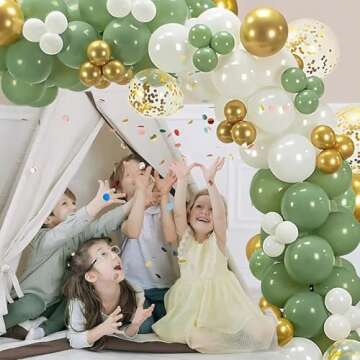 Sage Green Balloon Garland Kit - 128PCS for Events