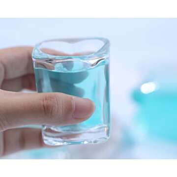 Srgeilzati Heart Shaped Shot Glasses Cute Bar Cart Accessories | Bar Cart Decor 2oz (6, Clear)