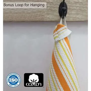COTTON CRAFT Oversized Kitchen Towels - 4 Pack 100% Cotton Basketweave Tea Dish Towels - Absorbent Reusable Low Lint Quick Dry - Cooking Drying Restaurant Bar Cleaning Cloth Napkin -20x30 Coral Stripe