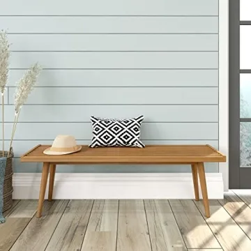 Plank+Beam Entryway Bench - Mid-Century Modern Wooden Furniture
