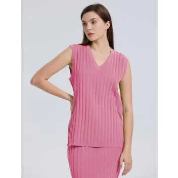 SCUSTY 2 Piece Women's Sweater Skirt Set in Rosered