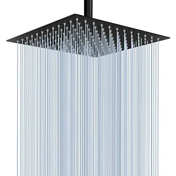 Voolan Rain Shower Head - High Flow Large Rainfall Shower Heads Made of Stainless Steel - Waterfall ...