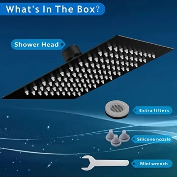 Voolan Rain Shower Head - Luxury 12" Stainless Steel