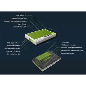 Seeed Studio reTerminal - Embedded Linux with Raspberry Pi CM4 and 5-Inch Multi-Touch Screen, Wireless Connectivity Linux Terminal Device for Home Assistant, Machine Learning and Edge AI.