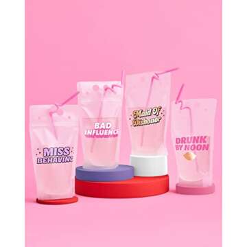 xo, Fetti Bachelorette Party Drink Pouches - 16 count | Bachelorette Party Cups, Bridesmaid Names De...