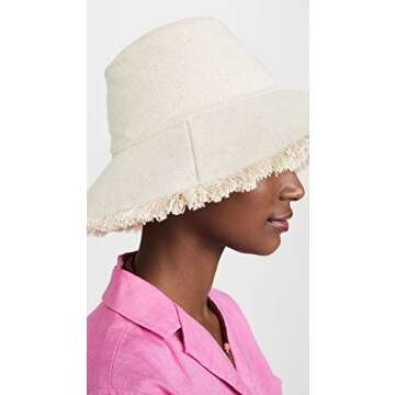 Hat Attack Women's Canvas Packable Hat, Solid Natural, Off White, One Size