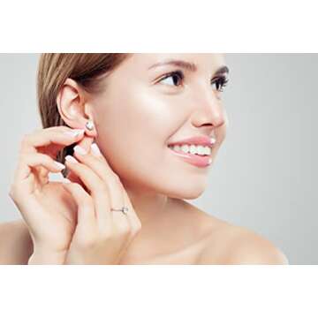 3.5 ct Diamond 18k White Gold Necklace 18" Real Gold Diamond Necklace Earrings 3.5 carat Diamond Solitaire Jewelry for women SOLID GOLD 18k HANDMADE Diamond Jewellery set Valentine Jewelry for Her