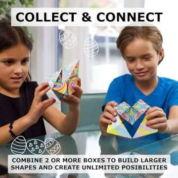 SHASHIBO Seasonal Easter - Shape Shifting Box - Award-Winning, Patented Magnetic Puzzle Cube w/ 36 Rare Earth Magnets - Fidget Transforms Into Over 70 Shapes (Pastel Watercolor) - Limited Edition