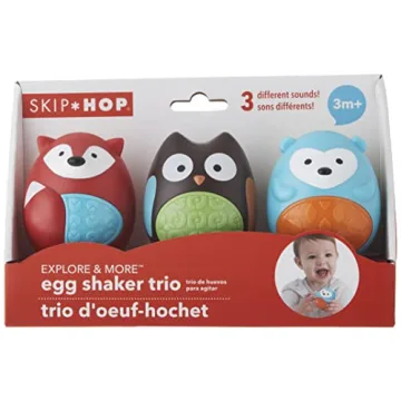 Skip Hop Egg Shaker Trio — Safe Baby Musical Toys