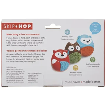Skip Hop Egg Shaker Trio — Safe Baby Musical Toys