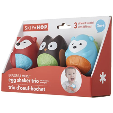 Skip Hop Egg Shaker Trio — Safe Baby Musical Toys