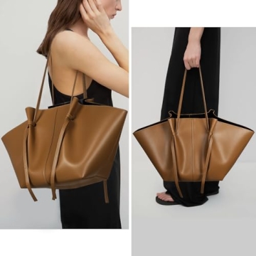 YFGBCX Luxury Leather Tote Bag Women Trendy Hobo Handbag