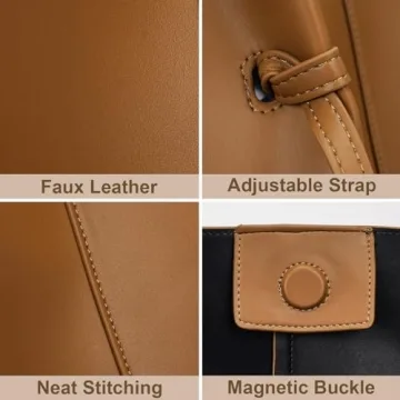 YFGBCX Luxury Leather Tote Bag Women Trendy Hobo Handbag