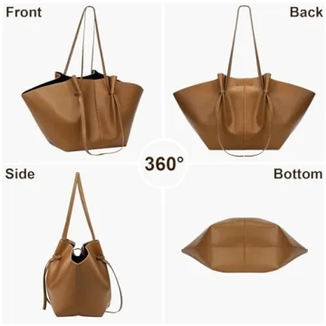 YFGBCX Luxury Leather Tote Bag Women Trendy Hobo Handbag