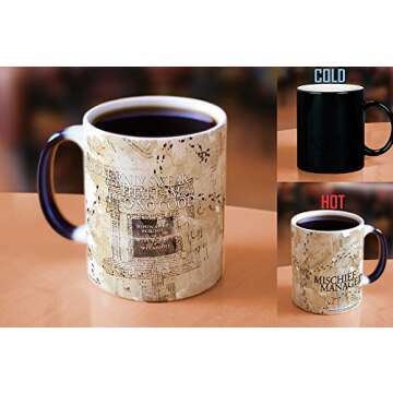 Harry Potter - Marauder's Map - One 11 oz Morphing Mugs Color Changing Heat Sensitive Ceramic Mug ?...