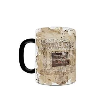 Harry Potter - Marauder's Map - One 11 oz Morphing Mugs Color Changing Heat Sensitive Ceramic Mug – Image Revealed When HOT Liquid Is Added! – Officially Licensed Merchandise