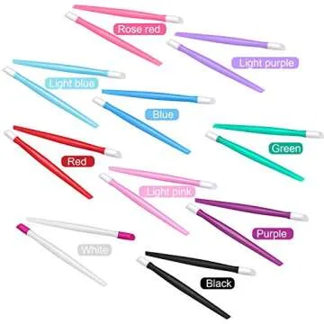 BBTO 30 Pcs Rubber Cuticle Pusher Silicone Cuticle Pusher Small Plastic Handle Tipped Sticks Mini Nail Cleaner Colored Nail Art Tool for Men and Women(Assorted Colors)