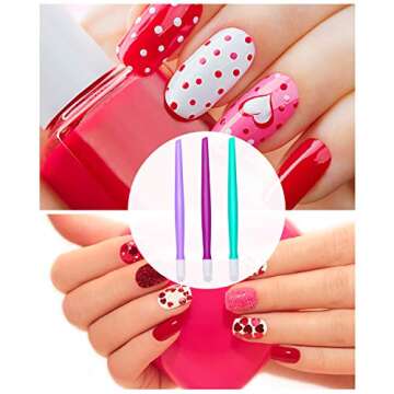 BBTO 30 Pcs Rubber Cuticle Pusher Silicone Cuticle Pusher Small Plastic Handle Tipped Sticks Mini Nail Cleaner Colored Nail Art Tool for Men and Women(Assorted Colors)