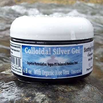 Superior Silver Gel Big 4 oz. Jar Made with Organic Aloe Vera, 100 PPM 99.99% Pure Silver, & Simple Safe Ingredients