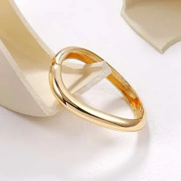 Elegance 11 designs Gold Cuff Bangle Bracelets For Women Chunky Trendy Hinged Cuff Open Wide Gold Bracelet Irregular Minimalist Jewelry Gift