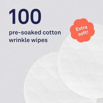 Petpost | Bulldog Wrinkle Wipes for Dogs - 100 Wipes - Cleans & Soothes Wrinkles and Pug Folds with Coconut Oil Solution 100 ct.