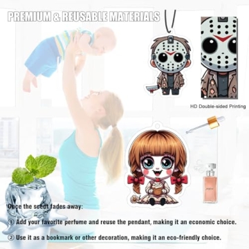 Classic Horror Movie Car Air Fresheners Gift Set 8PCS