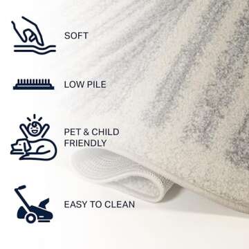 Khalil Modern Berber Stripe Area Rug for Any Room