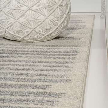 Khalil Modern Berber Stripe Area Rug for Any Room