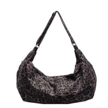 Chic Cheetah Print Hobo Bag for Women - Y2K Grunge Elegance